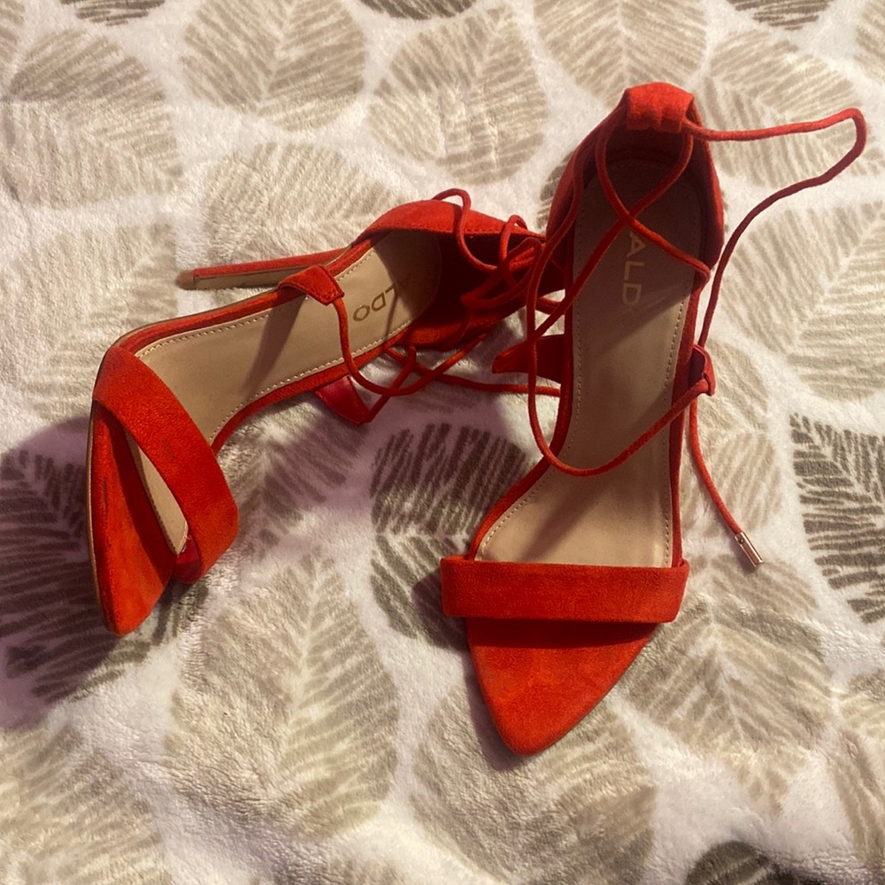 Red aldo heels